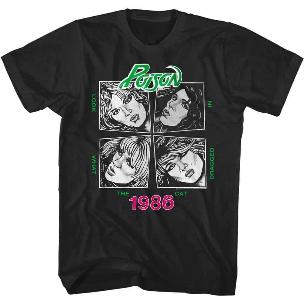 

Poison Look What the Cat Dragged in Sketch Men s T Shirt 2XL