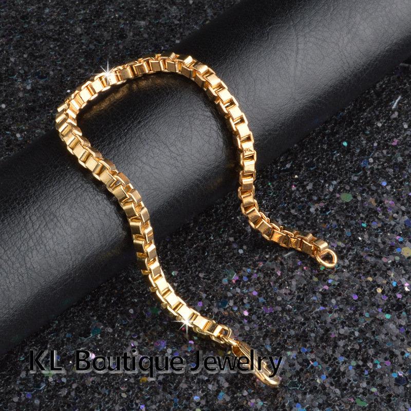 Rope Chain Box Necklace Stainless Steel Chains Link Necklaces Pendant Jewelry 4MM