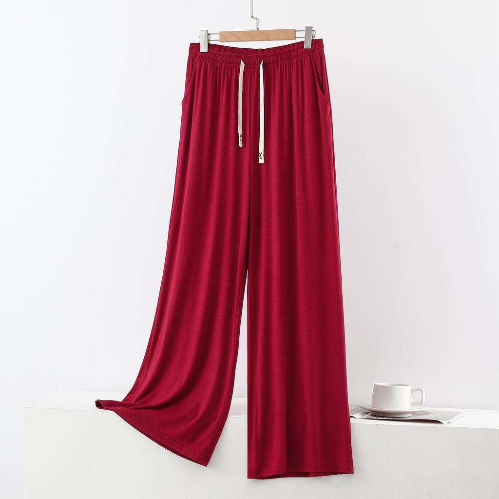 Women's Summer Wide-Leg Modal Pajama Pants - Breathable, Loose-Fit, Plus Size, Mosquito Repellent Home Wear