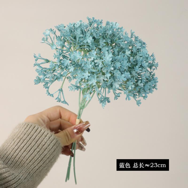 Soft Rubber High Quality Artificial Baby's Breath Bouquet 3 Stem Gypsophila Fake Flowers Wedding Home Party DIY Floral Decors