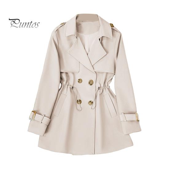 

Зимняя женская куртка с длинными рукавами, эластичным шнурком на талии, карманами, ветровка, двубортное пальто средней длины, ветрозащитное теплое пальто L