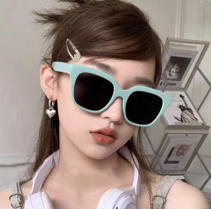 High-end Women's Pink Large Square Frame Sunglasses with Prescription Option.