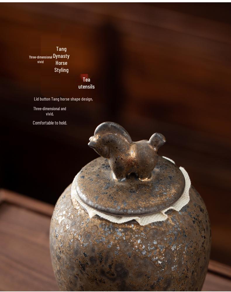 Chinese Ceramic Tea Canister: Small/Large Sealed Storage Jar for Pu'er Tea with Logo Printing