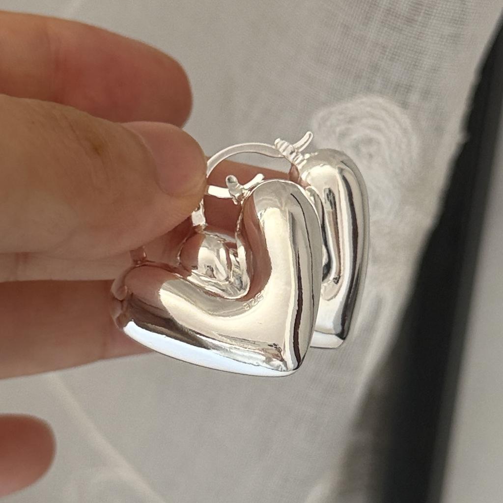 Xiaomi 925 Sterling Silver Vintage Earrings For Women Trendy Simple Geometric Big Earring Jewelry Prevent Allergy Party Accessories