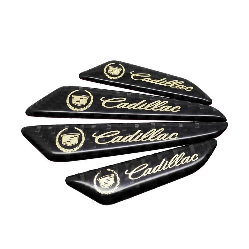 For Cadillac Escalade Tiburon Deville CTS DTS SLS XLR ATS XTS STS SRX Seville Auto Door Protective Stickers Carbon Fiber Decals