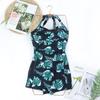 Women's Swimsuit Female Conservative Cover Belly Thin One-piece Sports Flat Corner Large Size Spa Swimsuit