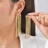 Gold Tassel Earrings Stainless Steel Waterfall Earrings Hypoallergenic Fringe Earrings  Prom Event