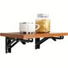8 Inch Folding Wall Bracket Heavy Duty Support Shelf Bracket Foldable Metal Storage Rack Holder for Space Saving and Organization