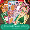 Engaging Cartoon Christmas Puzzle For Children With Colorful Stickers For Endless Fun