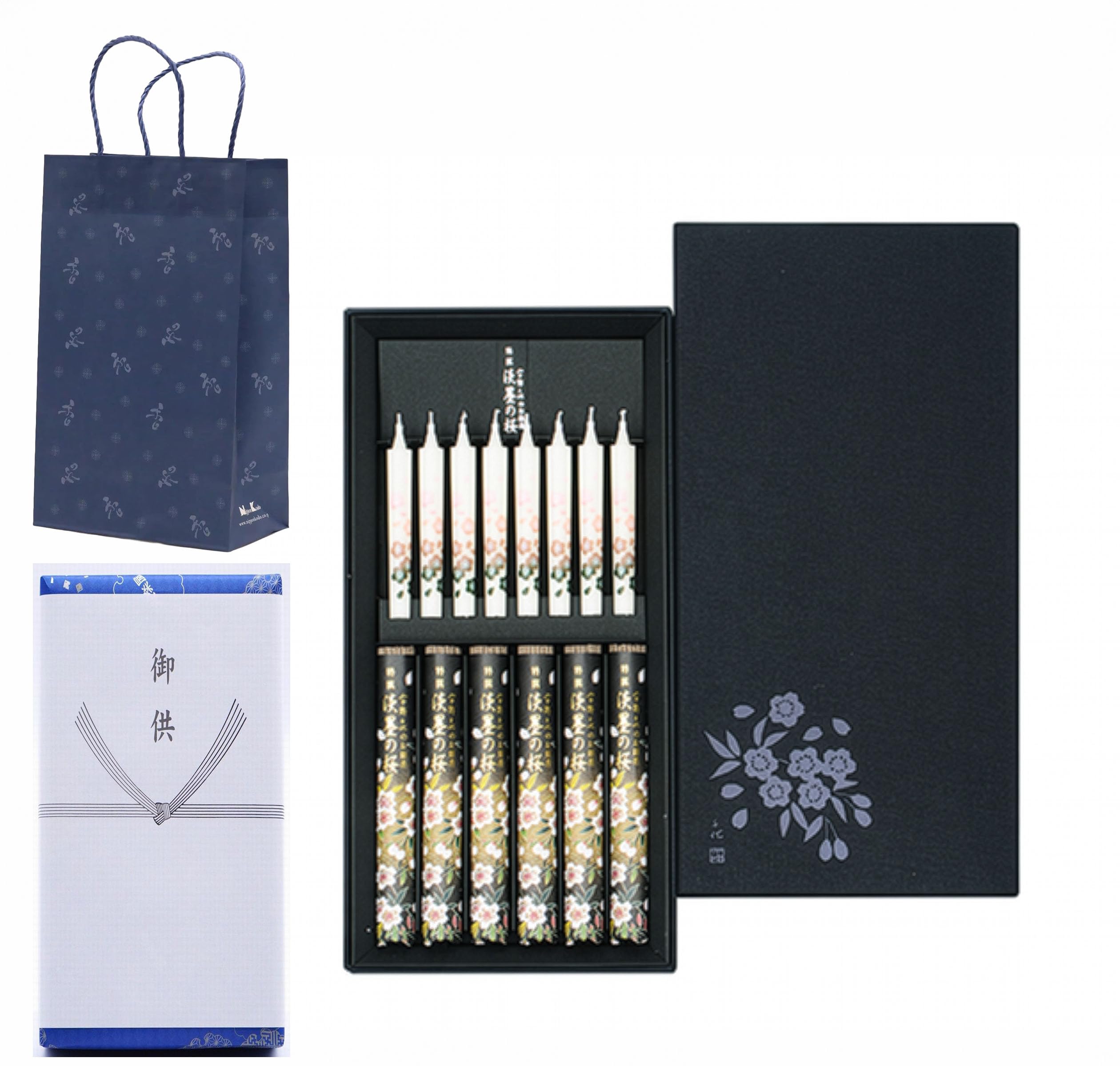 Eirakuya Uno Chiyo Special Incense Set Premium Sumi-zakura Picture Candle Set Incense Set Japan