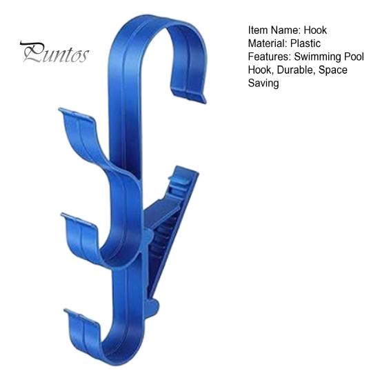 Swimming Pool Maintenance Tool Hanger Poolside Pole Hanger, with 3 Hook Configuration, Weather Resistant Management System Organizer, for Telescoping