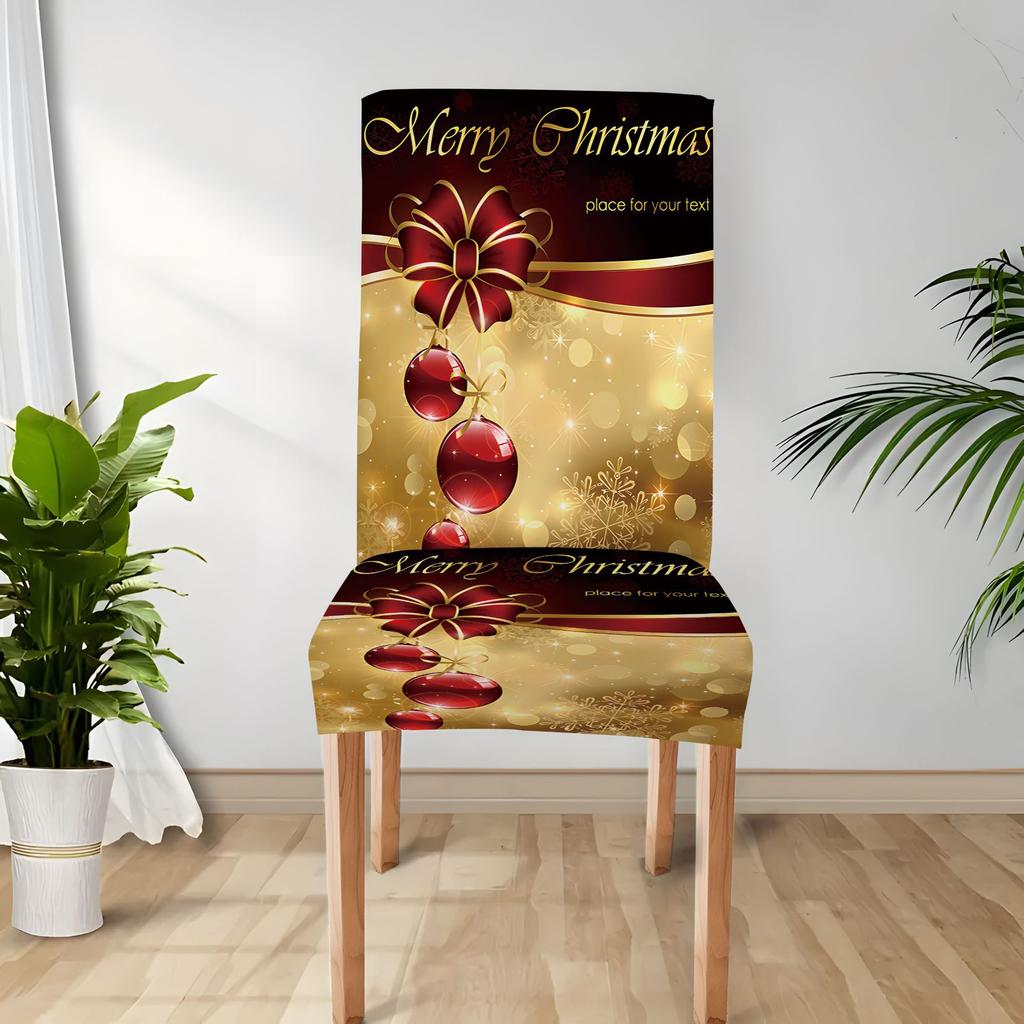 Christmas Decoration Stretch Covers Chair Cover Dining Room Office Banquet Chair Protector Elastic Material Armchair Cover M035