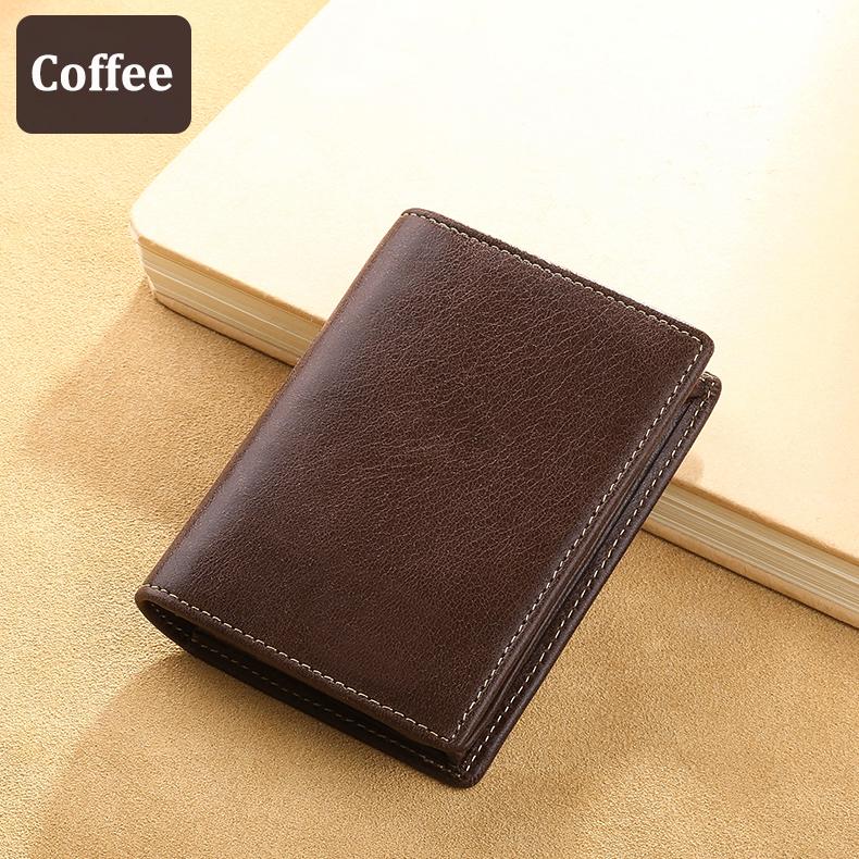 

Винтажный масляный воск, верхний слой из воловьей кожи, держатель для карт, RFID-кошелек с блокировкой, женский и мужской кошелек для кредитных карт, тонкие сумки для удостоверений личности, VIP-карты кофейный