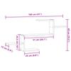 Wall Shelf Concrete Gray 104x15x49 cm Engineered Wood