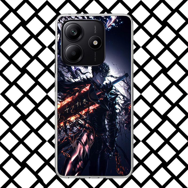 G-Guts B-Berserks Anime Phone Case for Xiaomi Redmi Note 15 14 14S 13 12 12S 11 Pro Plus 11E 11T 11S 10S 5G Soft Cover Fundas Re
