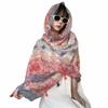 Creative Multicolor Sunscreen Shawls Long Style Seaside Holiday Dual-Use Scarves Dual-Use Design Beachwear Long Scarves Beach