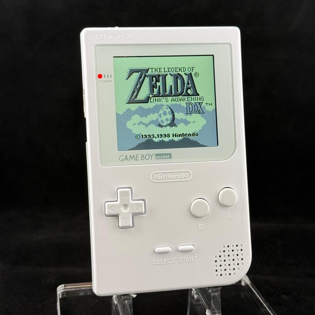 Nintendo Game boy Pocket All White - IPS Screen Premium Quality Build Caps