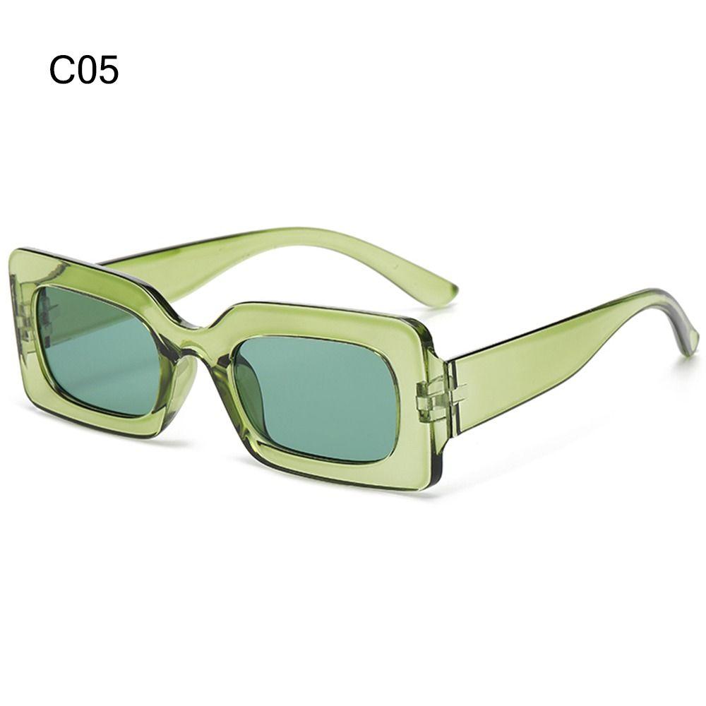 Candy Color Rectangle Sunglasses for Women Men Y2K Sun Glasses Vintage Shades Eyewear UV400 Protection 90’s Party Favors