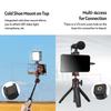 Mini Vlog Live Streaming Smartphone Clip Adjustable Phone Holder with Cold Shoe Mount 1 4 Inch Screw Hole for 55 90mm