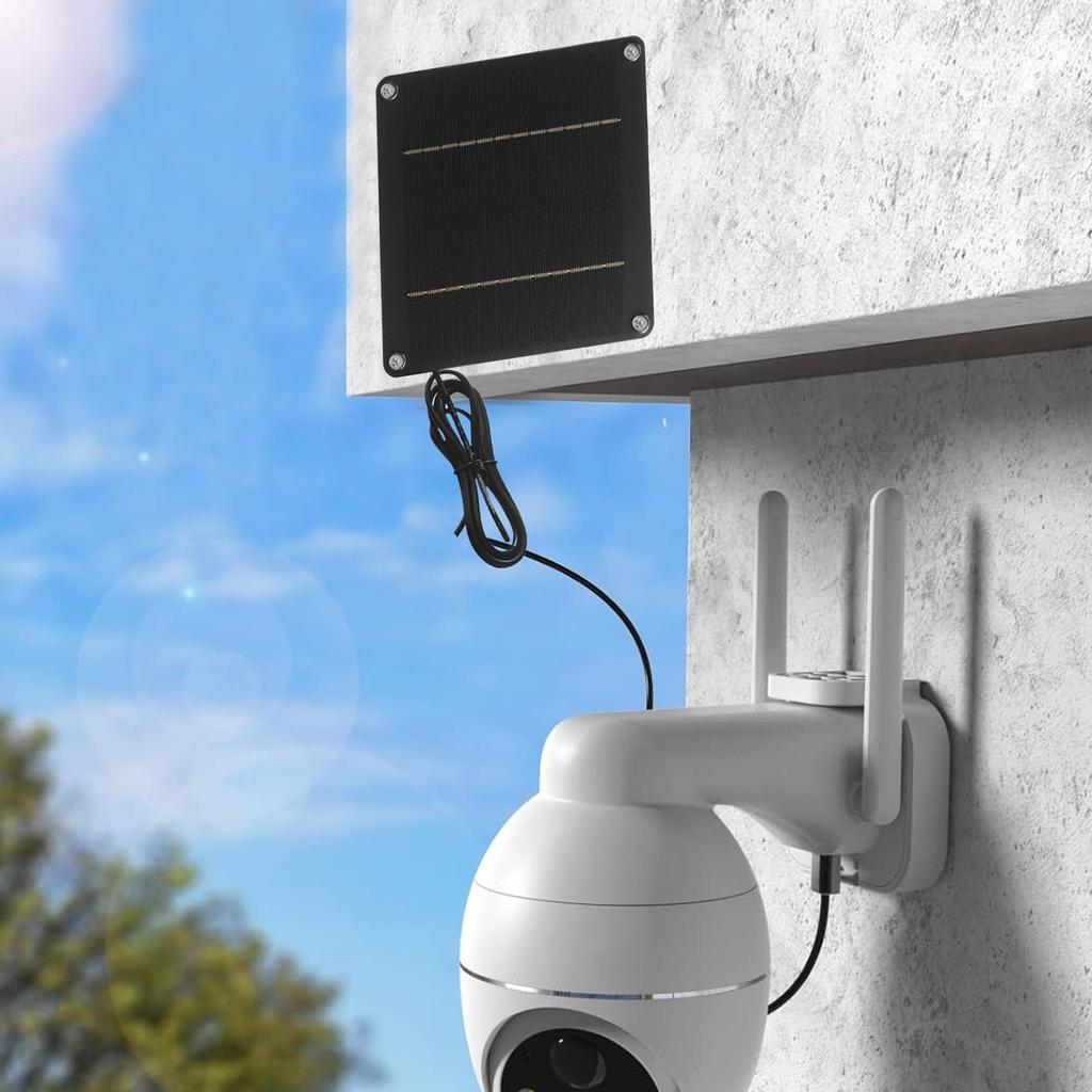 Solar Panels 24W 12V String Lights Solar Panel Waterproof With 5521 DC Port For Security Cameras Backyard Patio Lamp Camping