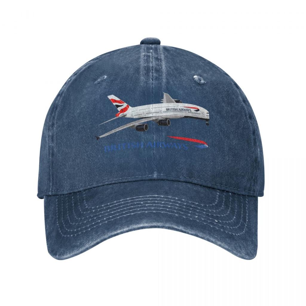 British Airlines Airbus A380 Airplane Baseball Cap Trucker Cap Hiking Hat Rugby Luxury Woman Hat Men'S
