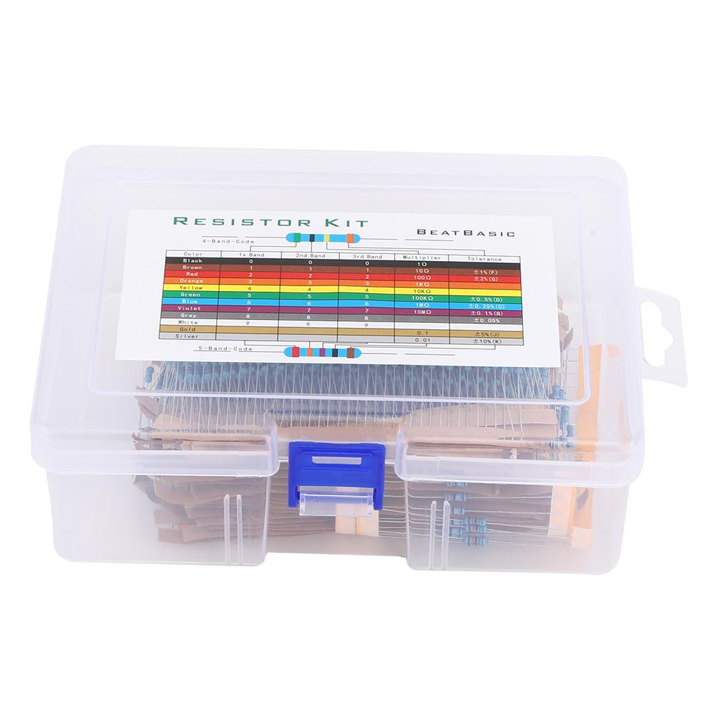 1460Pcs Metal Film Resistor 1R10M 73 Models Resistors Assortment Kit Components Set