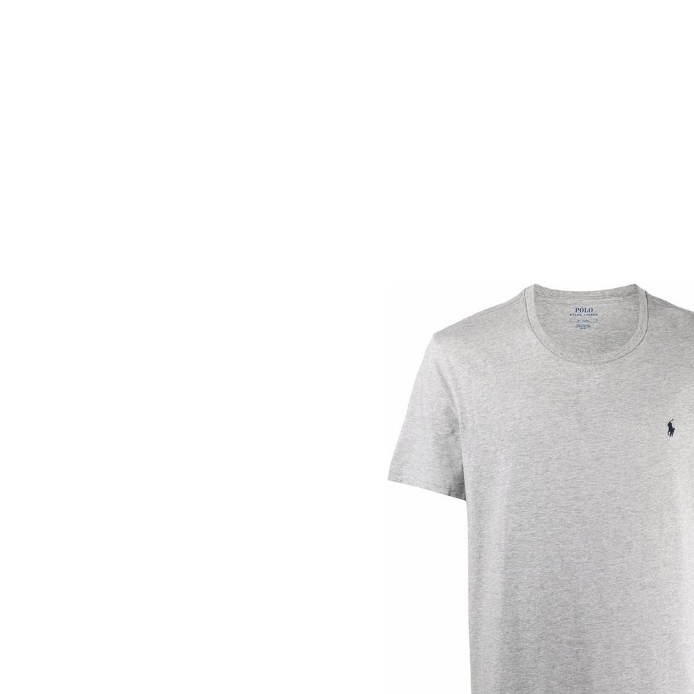 Polo Ralph Lauren Ss22 Logo Print Crew Neck Pullover Straight Fit Short Sleeve T-Shirt Men Tops Gray 714844756-003