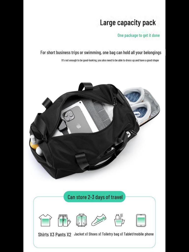 Pánská cestovní taška King Paul: Vodotěsné, velkokapacitní, suché/mokré oddělení, kabelka a sportovní úložiště.