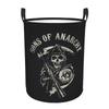 Sons of Horror Drama Anarchy Laundry Basket Foldable Laundry Hamper Waterproof Oxford Cloth Large Storage Bucket Toys Organizer