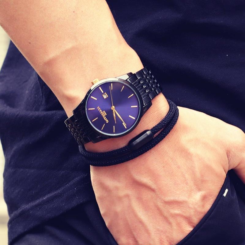 

Noter New Men Cord Chain Bracelet Stainless Steel Magnet Buckle Cloth Braclet Outdoor Camping Leisure Accessories Pulsera Tela 20.5cm(8.1inch) чёрный