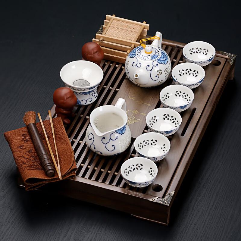 Zisha Ceramic Kung Fu Tea Set with Xishi Pot