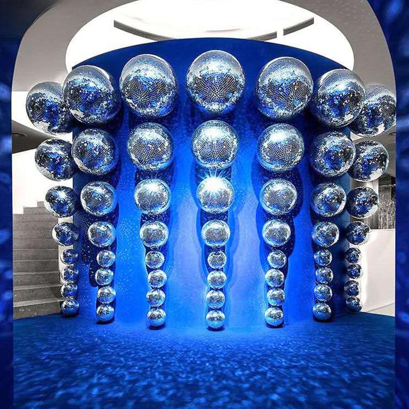 Shiny Disco Ball Set for Bar Décor, Stage Wedding Display, Reflective Christmas Ornaments