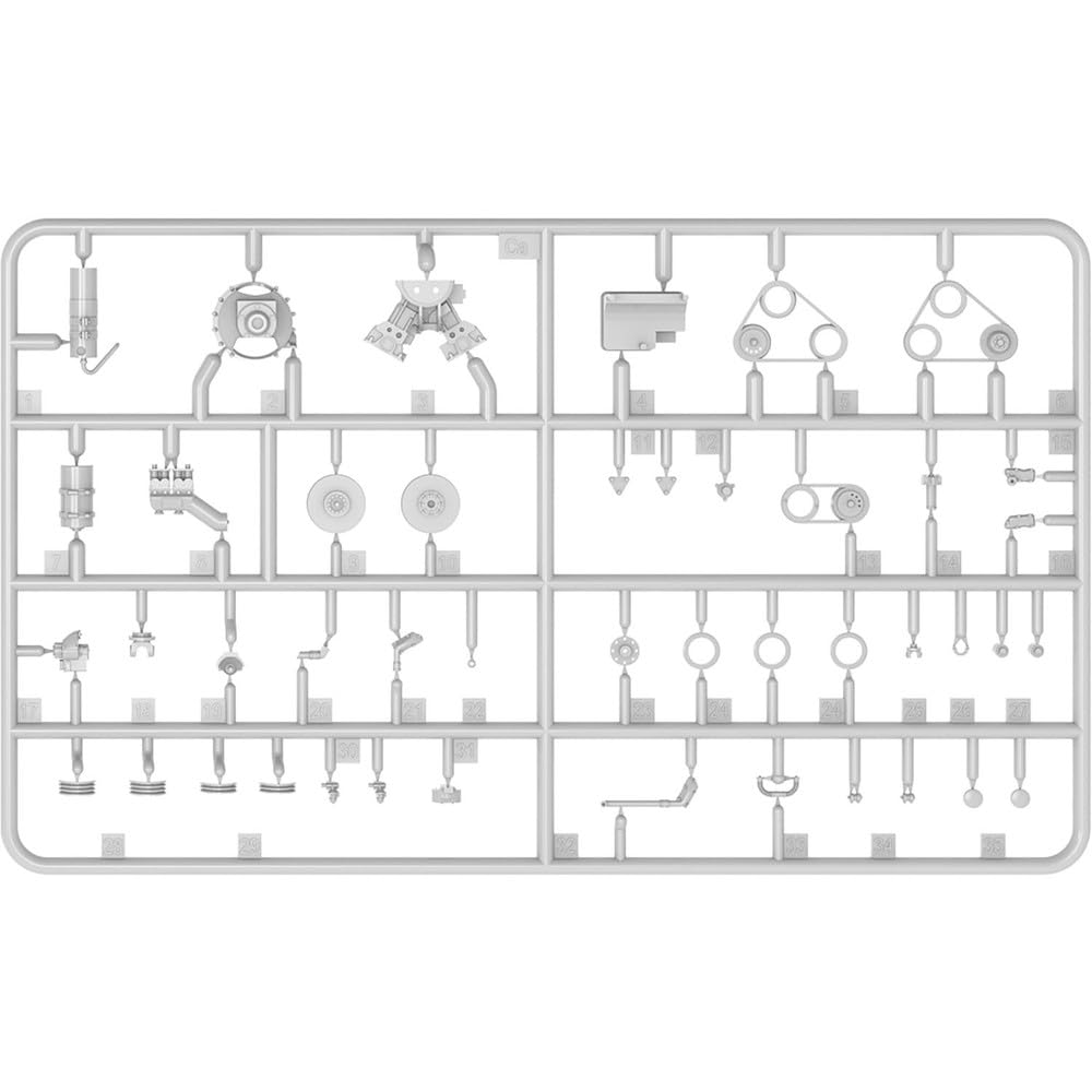 MiniArt Scale WWII German Maybach HL120 Engine for Panzer 2 Plastic Model Kit MA35331 1/35 III/IV (Includes Figures)