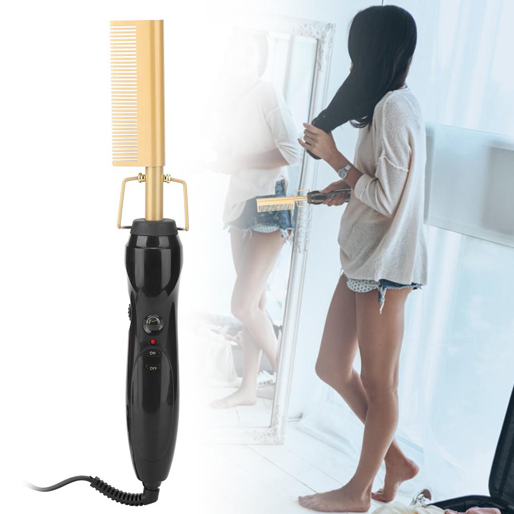 Alloy Electric Hair Straightener Comb Digital Display Hair Styling Tool Comb