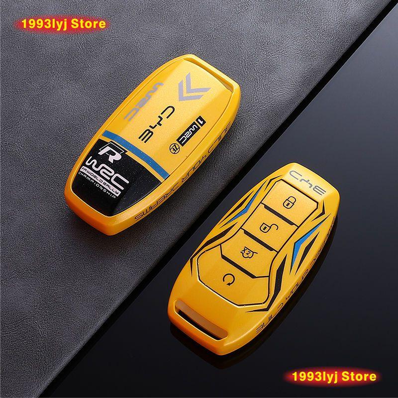 Schlüsseltasche Abdeckung für BYD Song Plus Atto 3 Han EV Tang DM Qin Seal Dolphin Schutzhülle Schlüsselanhänger Halter Auto Zubehör