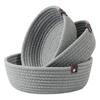 1 Set Breathable Woven Storage Basket with Handle Flax Eco-friendly Woven Storage Box for Bedroom
