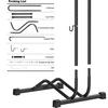 Vertical L-Shaped Bicycle Rack & Display Stand for Mountain Bikes