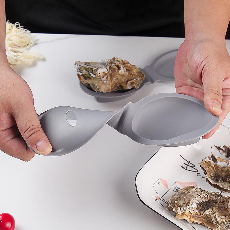 Protezione per mano con pinza a clip in silicone per ostriche per aprire ostriche, aprire conchiglie verdi, strumenti per aprire ostriche, gadget per aprire ostriche