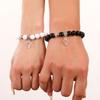 Hollow cross beaded couple bracelet colored beaded bracelet good friend gift jewelry