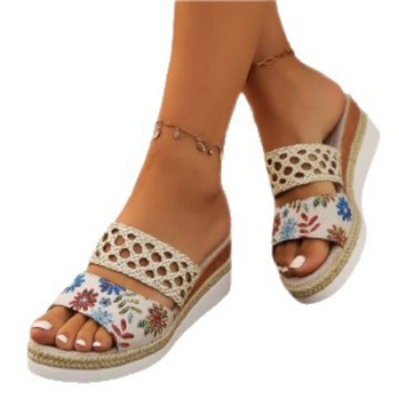 Stil Nou de Pantofi și Papuci de Damă cu Toc Pană cu Talpă Groasă, Sandale cu Gură de Pește