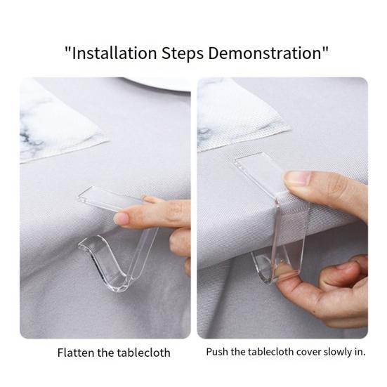 8/12Pcs Transparent Tablecloth Clips Mini Size Non-Slip Widely Used Clear Table Cloth Holders Table Cover Clamps