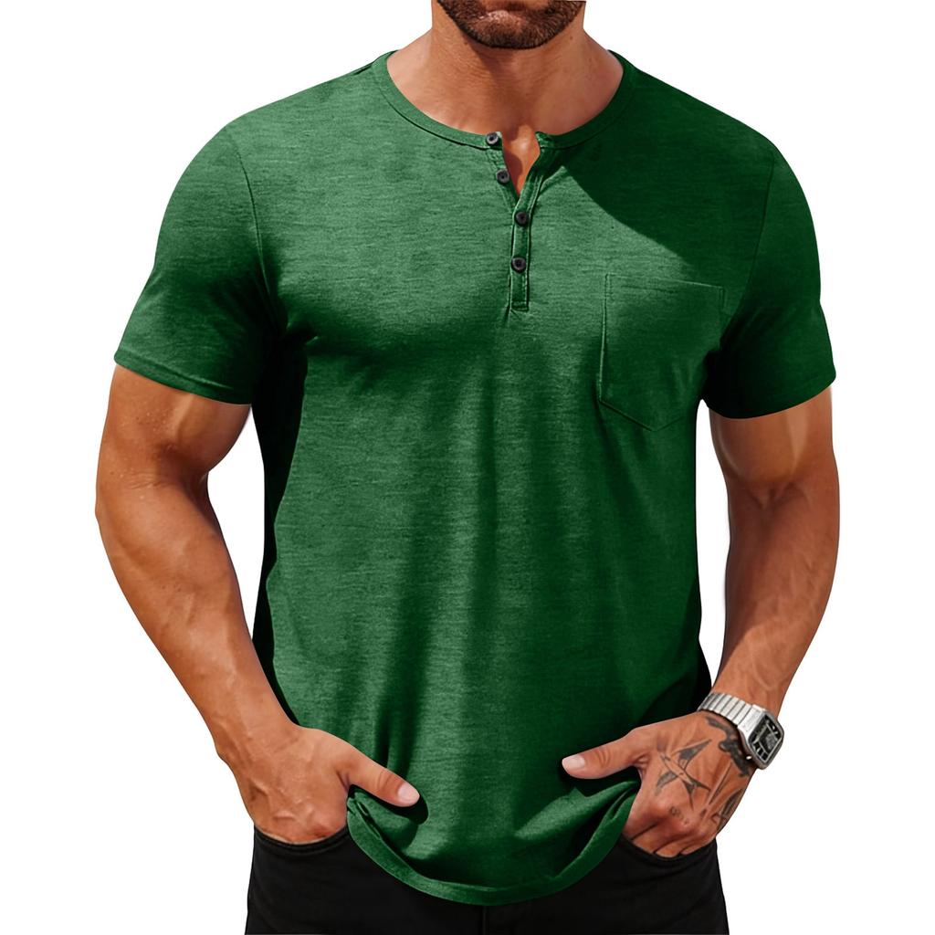 Henley Shirts for Men Mens Short Sleeve Henley Shirts Summer Shirts for Men Short Sleeve Henley Shirts for Men Casual Style
