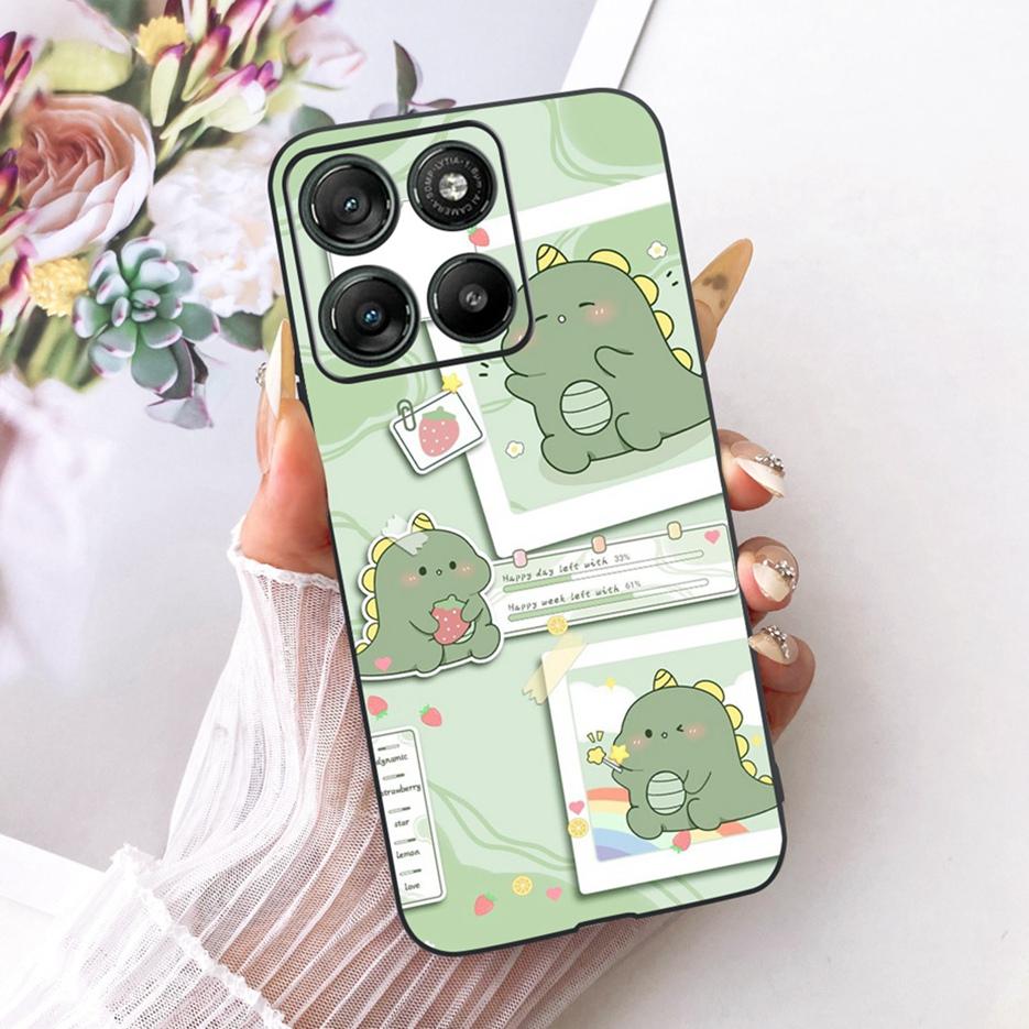 Für Motorola Moto G17 Power Case Moto G15 Niedliche Katze Blumen Bemalte Hülle Weiche TPU Handyhülle Für Motorola G15 Power MotoG17 Taschen