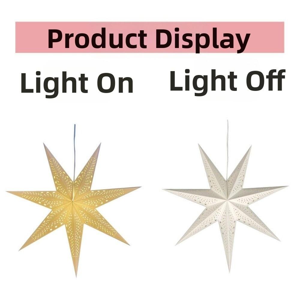 Christmas Decorations Hollow Star Pendants Folding Hanging Paper Stars Star Lanterns  DIY Crafts