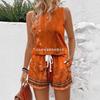 European and American fashion trends casual versatile vest shorts set