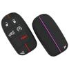 1Pcs For  Renegade Compass Grand Cherokee Chrysler 300C Wrangler Dodge Accessary Silicone Remote Control Car Key Cover Case