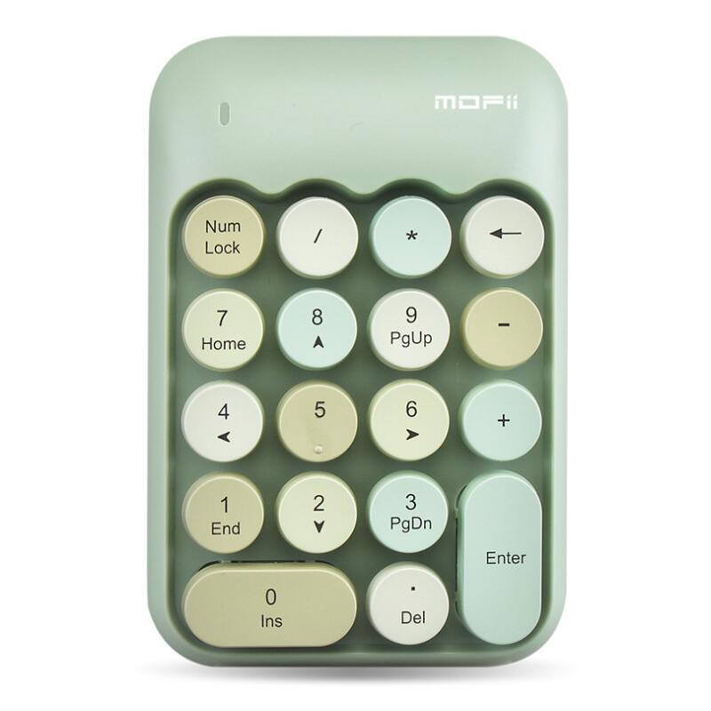 Bonbonfarbene kabellose Tastatur-Maus-Kombinationen für Desktop-Laptops, Notebooks, 2,4 G kabelloser Nummernblock, rosa Mädchen-Tastatur und -Maus