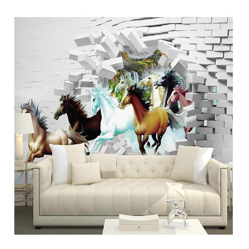 3D Wall Murals Wallpaper Classic Horse Broken Landscape Fresco Living Room TV Sofa Backdrop Mural