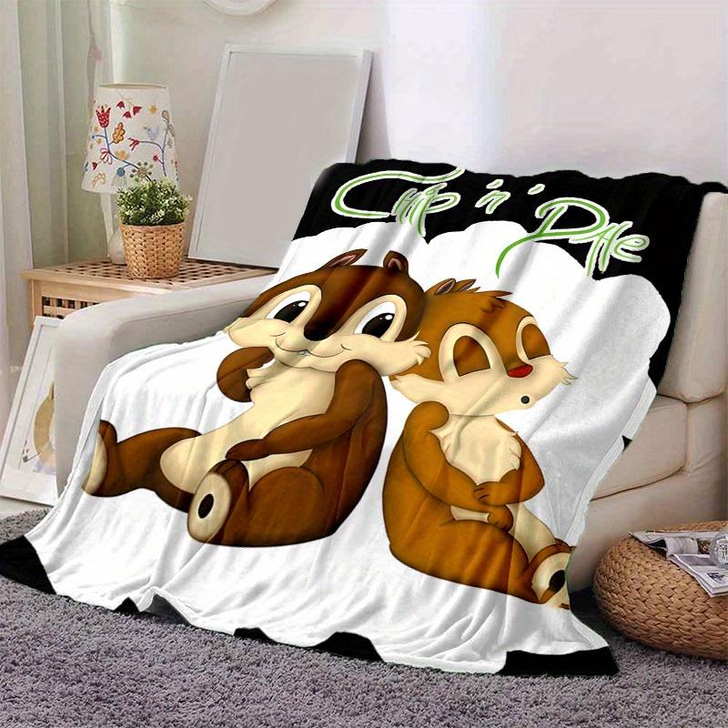1pc, Chip 'n' Dale Throw Blanket Cozy Home Decor, Perfect for Couch, Bed, Travel, Camping, Car, Beach, Office Nap Soft Coverlet Gift Idea