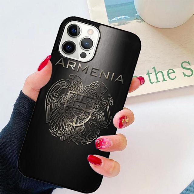Autumu Armenia Russia Flag Coat of Arms Phone Case Cover for iPhone 17 Air 16 16e 15 12 11 13 14 Pro Max Apple Plus